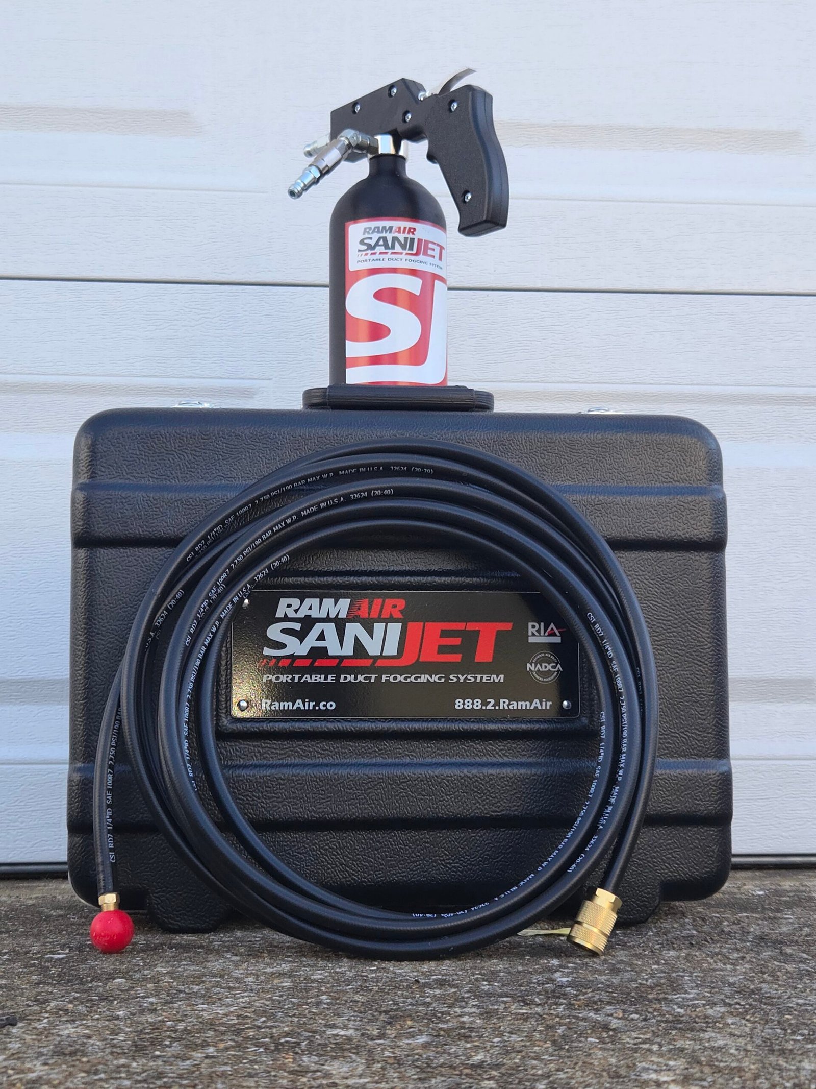 A device designed for target application of chemicals to the inside of air ducts